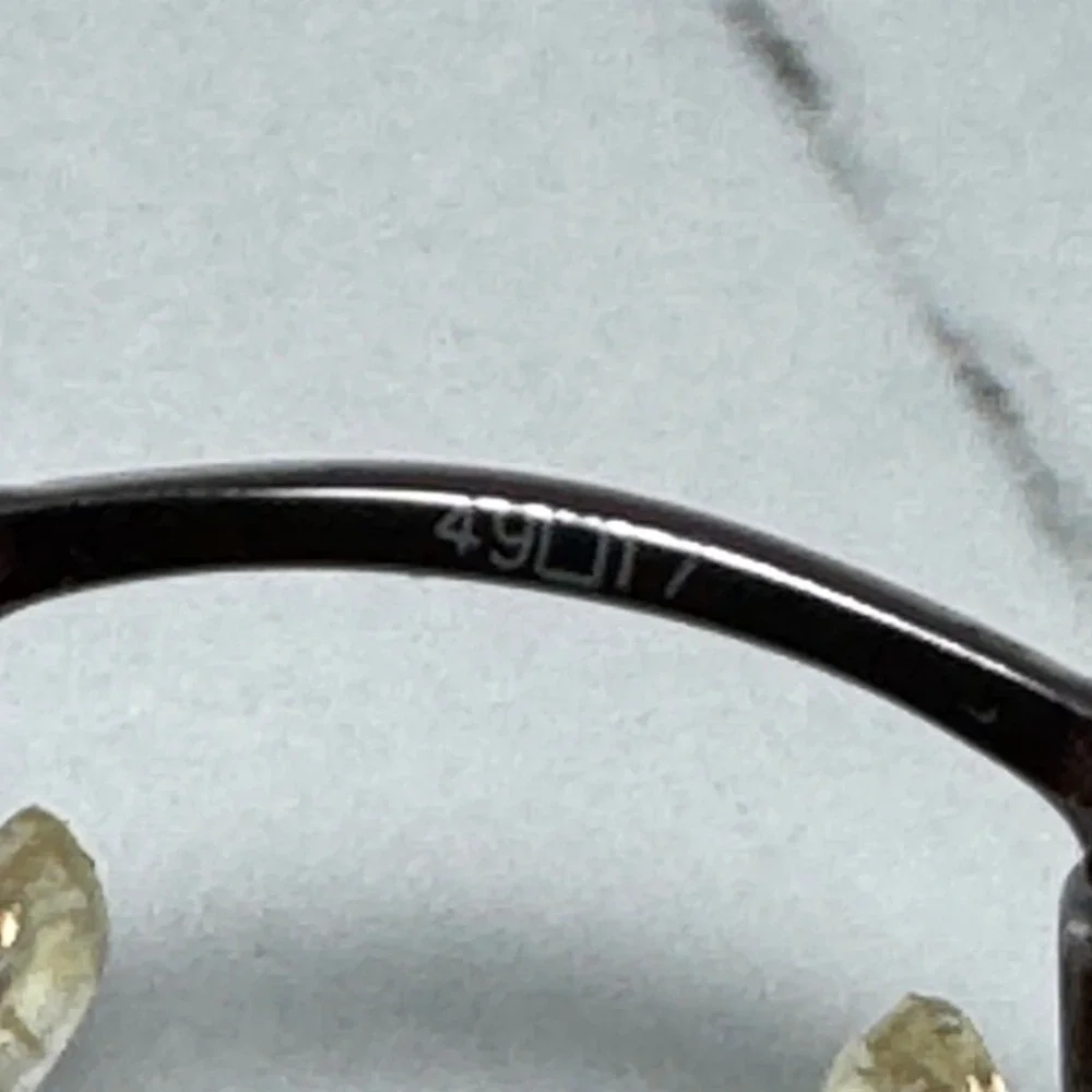 Coach Sherri 122 Tan Bronze Oval Semi Rimless Eyeglass Frames 49-17-130